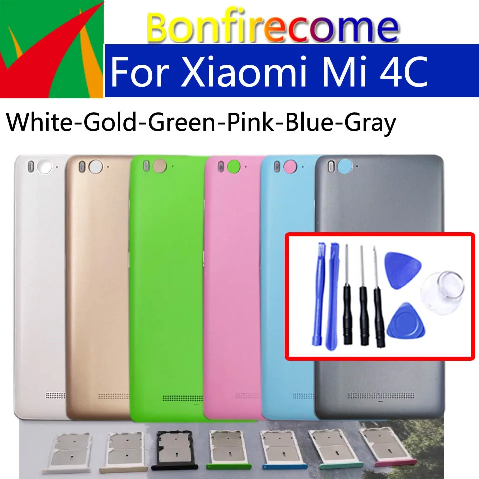 

Battery Back Cover For Xiaomi Mi4C Mi 4C Back Battery Door Rear Housing Cover Case Chassis Shell replacement