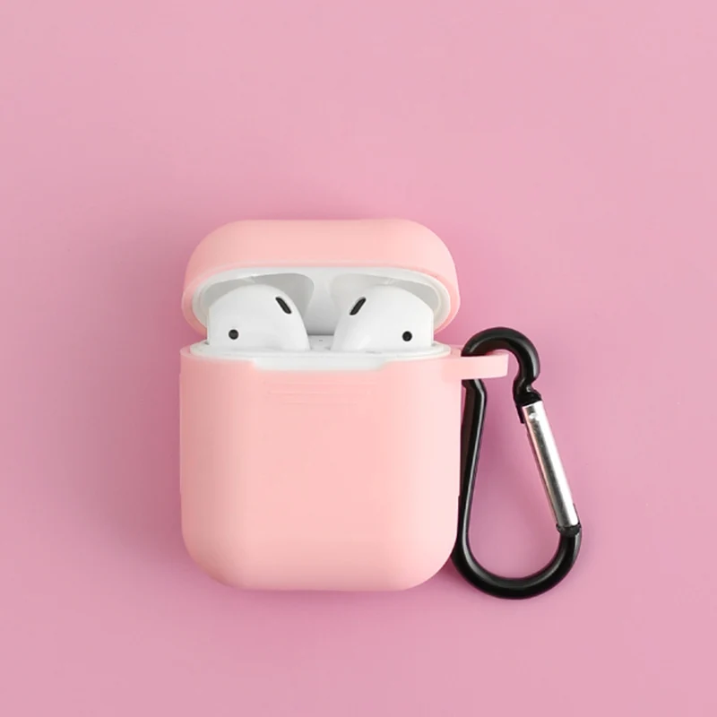 Роскошный 3D декоративный чехол со стразами для Apple AirPods 1 2 чехол s аксессуары Bluetooth чехол для наушников Защитный чехол - Цвет: Pink case