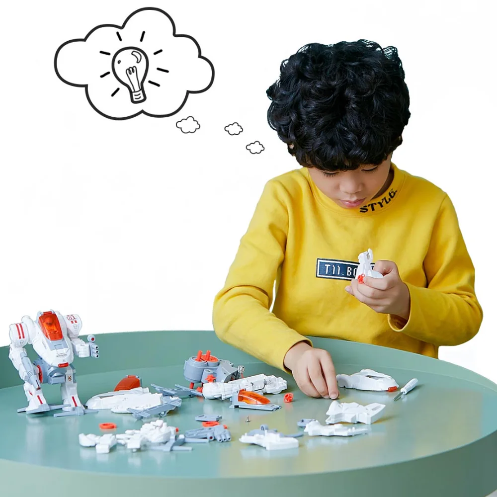 Xiaomi Bravokids DIY робот строитель DIY строительные блоки электрический набор игрушек своими руками головоломка сборная игрушка модель дети мальчик девочки игрушки