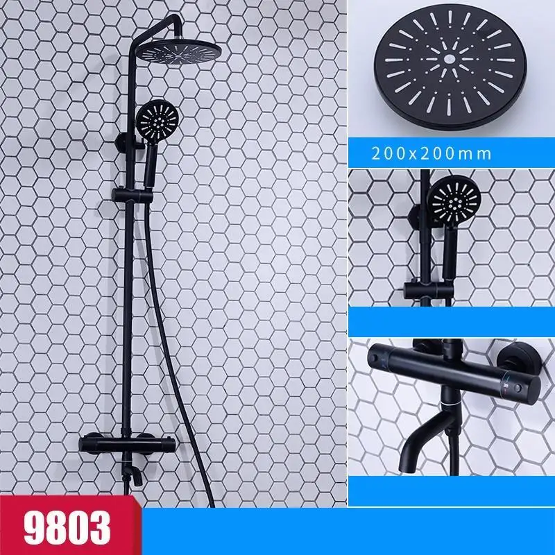 Painel Black Douchette Conjunto De Duschset Regadera Electronica Choveiro Douche Chuveiro Do Banheiro Ducha Душевая система для ванной комнаты - Цвет: MODEL I