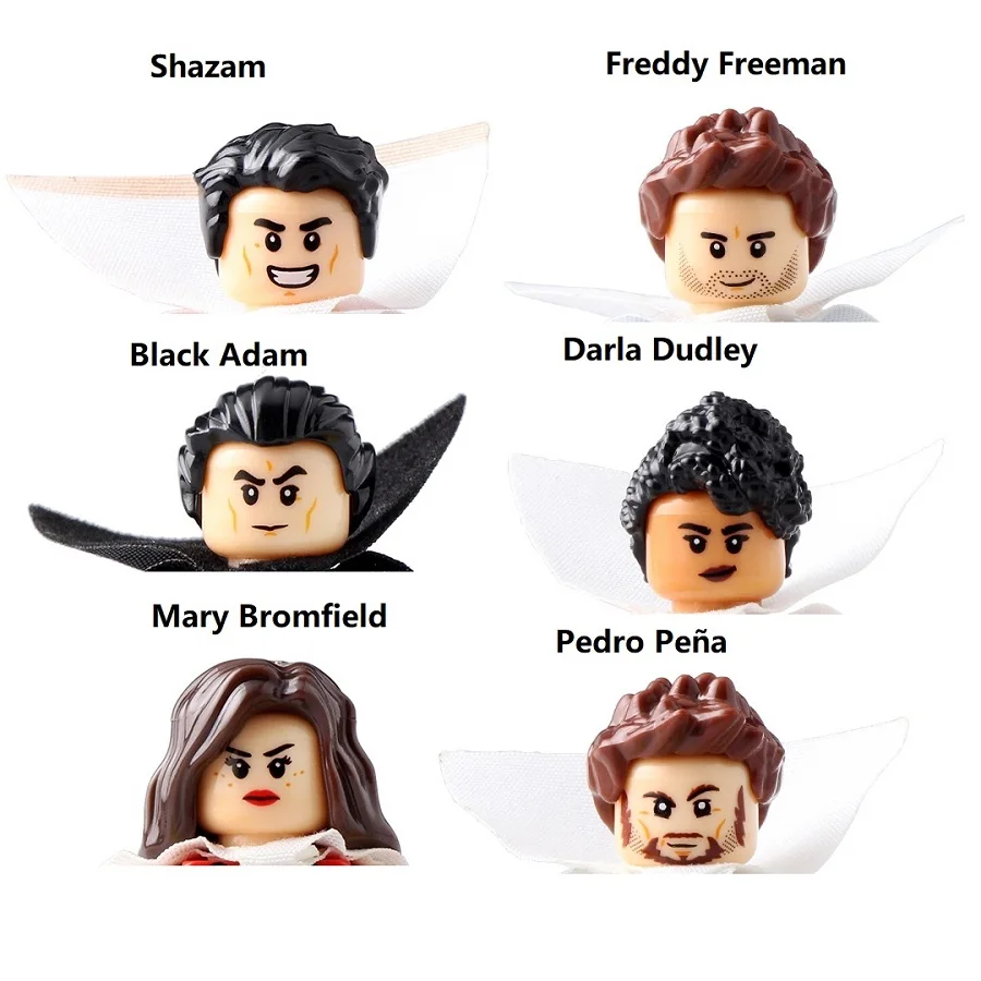 Shazam Black Adam Freddy Freeman Darla Dudley доктор сивана Мэри Бромфилд Педро пена строительные
