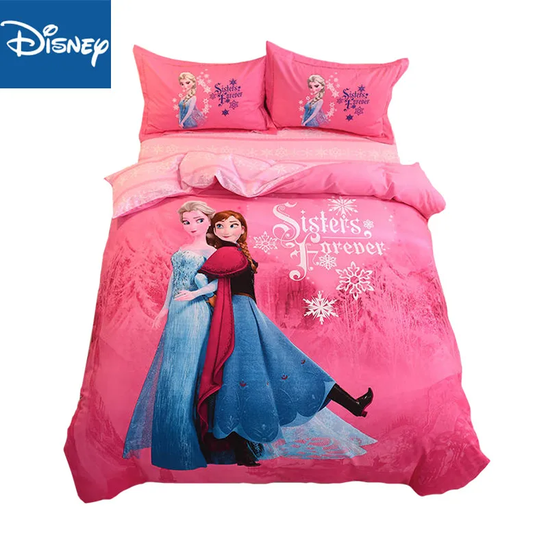 Набор постельного белья disney frozen для девочек, декор в спальню, два размера, одеяла, покрывала queen, простыня, 3-5 шт