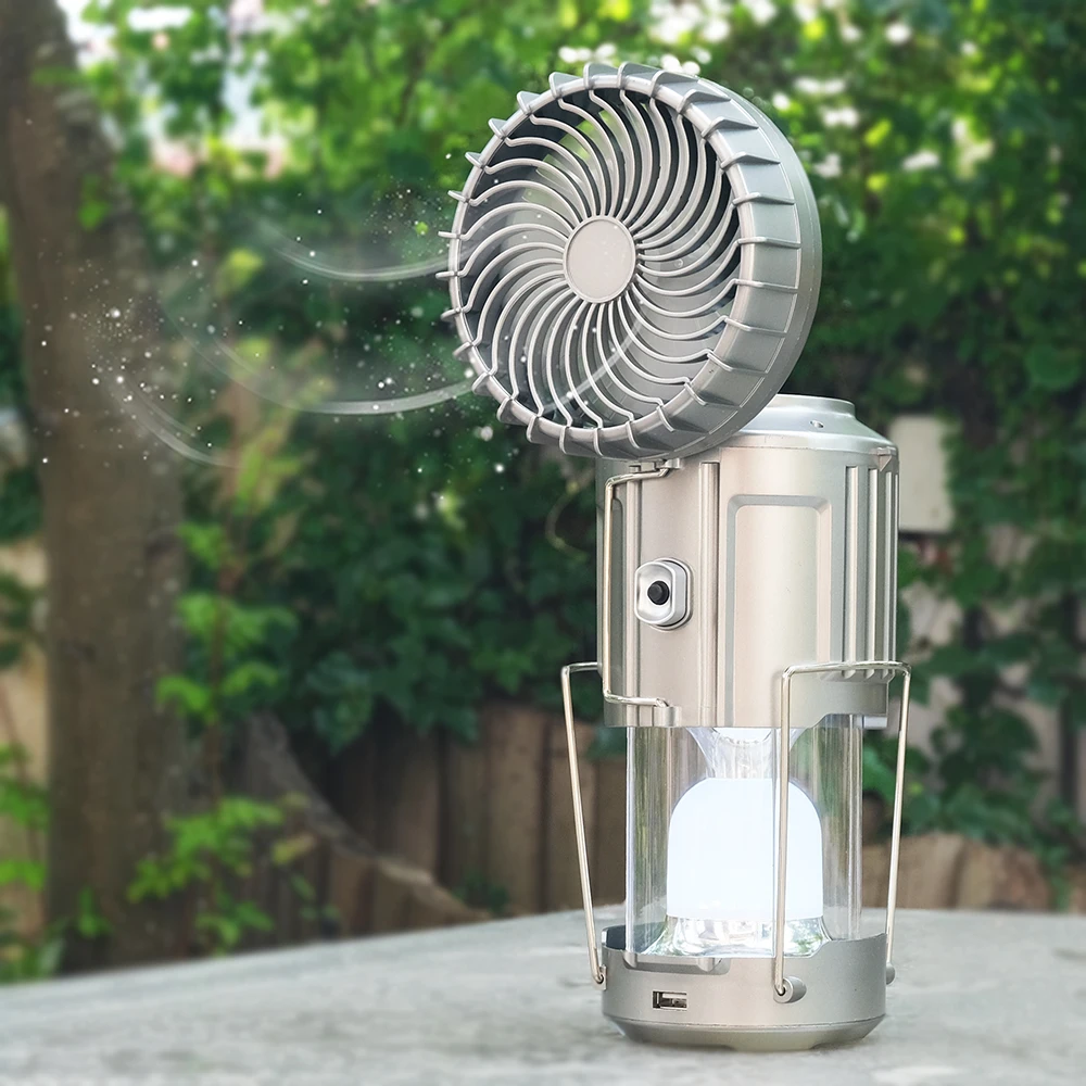 

Camping Light Portable Fan Solar Powered Lamp Powerful Flashlight For Fishing Camping Equipment Power Bank Outdoor Solar Light