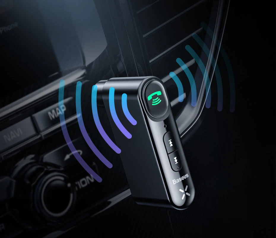 Baseus voiture Aux Bluetooth 5.0 adaptateur sans fil 3.5mm récepteur Audio pour Auto Bluetooth Kit mains libres voiture haut-parleur casque