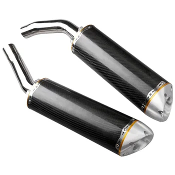 

2Pcs Motorcycle Exhaust Muffler Silencer for Yamaha YZF R1 2004 2005 2006 YZF-R1 Carbon Fiber + Stainless Steel