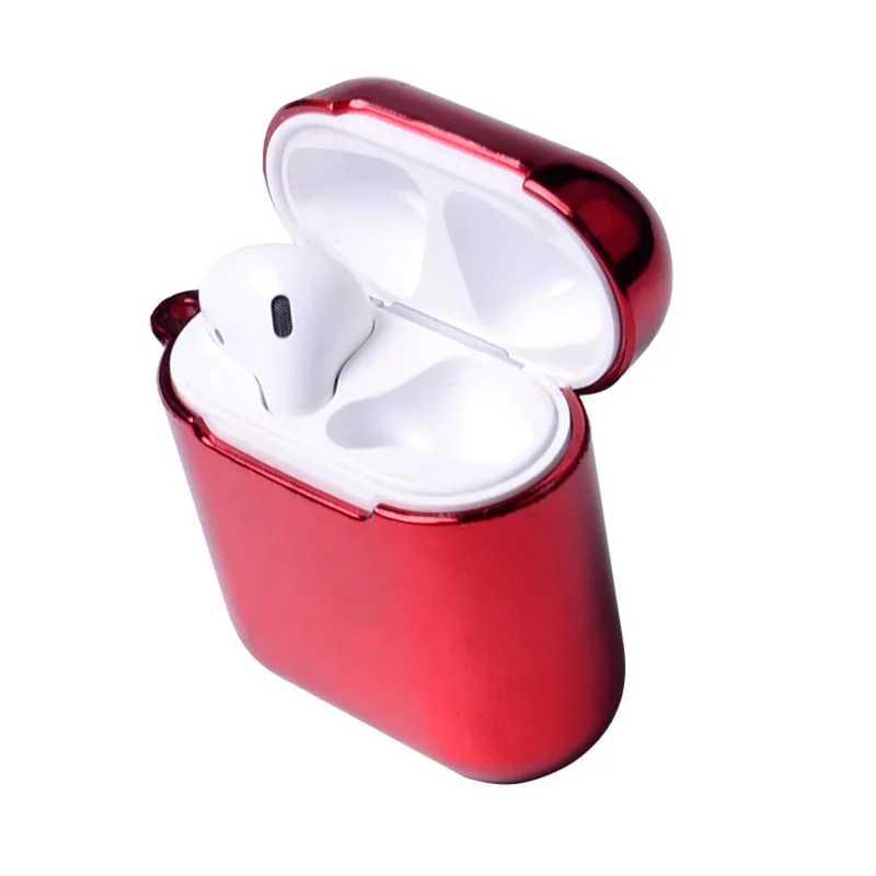 

smart wireless Bluetooth earphone box hard shell for Apple Airpods 2 gold Silver bag all new Anti-fall cover For airpods case