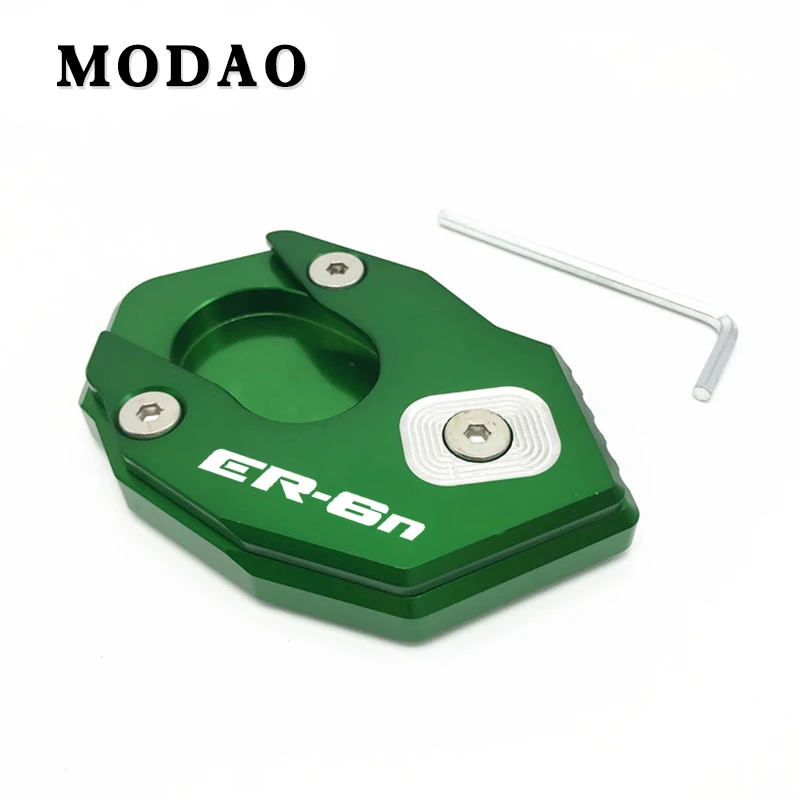 Green Для KAWASAKI ER6F ER6 F ER6N E R6N ЧПУ удлинитель Боковая поддержка боковая пластина Держатель колодки аксессуары для мотоциклов - Цвет: Green