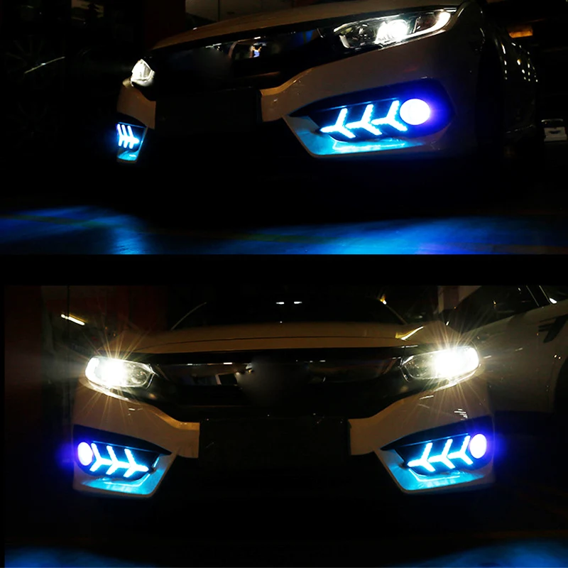 2 шт./пара автостайлинг ремонт дневного света для Honda Civic передний бампер DRL указатель поворота для Civic Mo