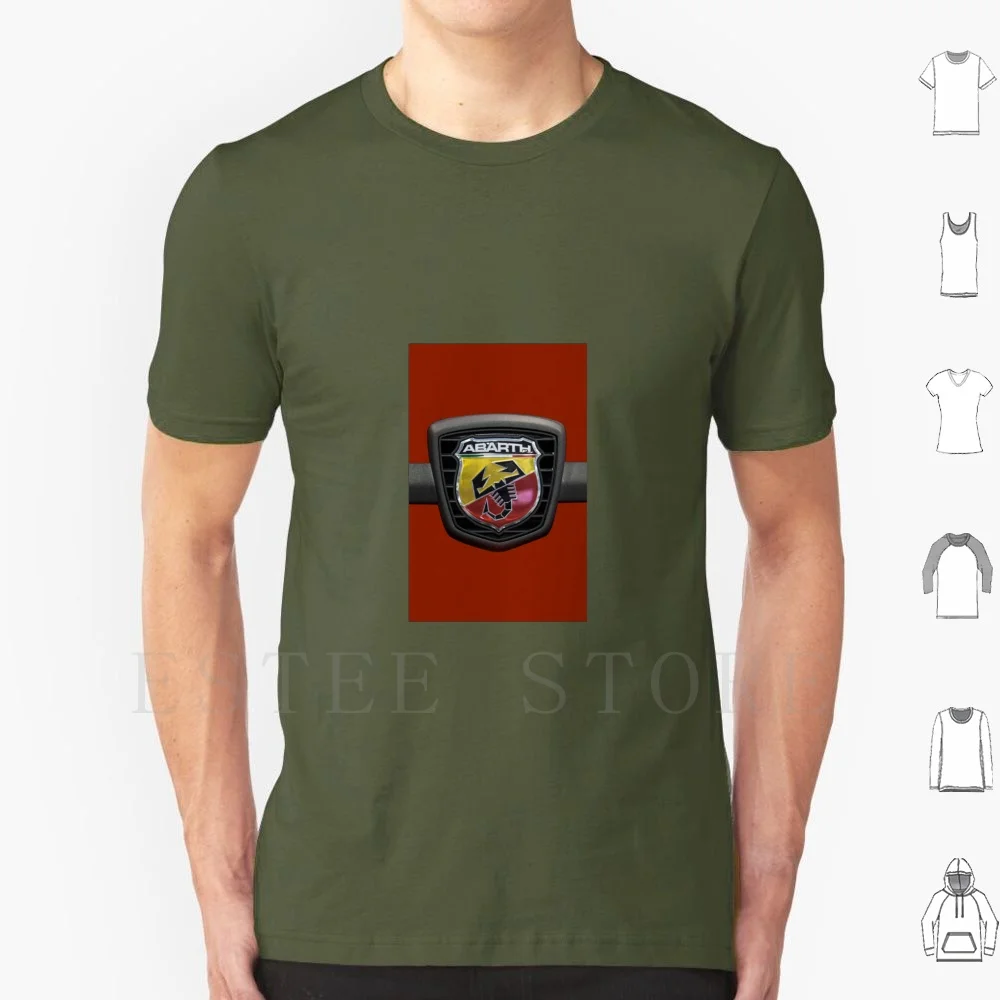 Fiat Abarth T Shirt Uomo Cotone 6Xl Nostalgia Italia Vecchio Veicolo Vintage Retrò Auto Italiana Motore Storico Modello Simbolo Strada
