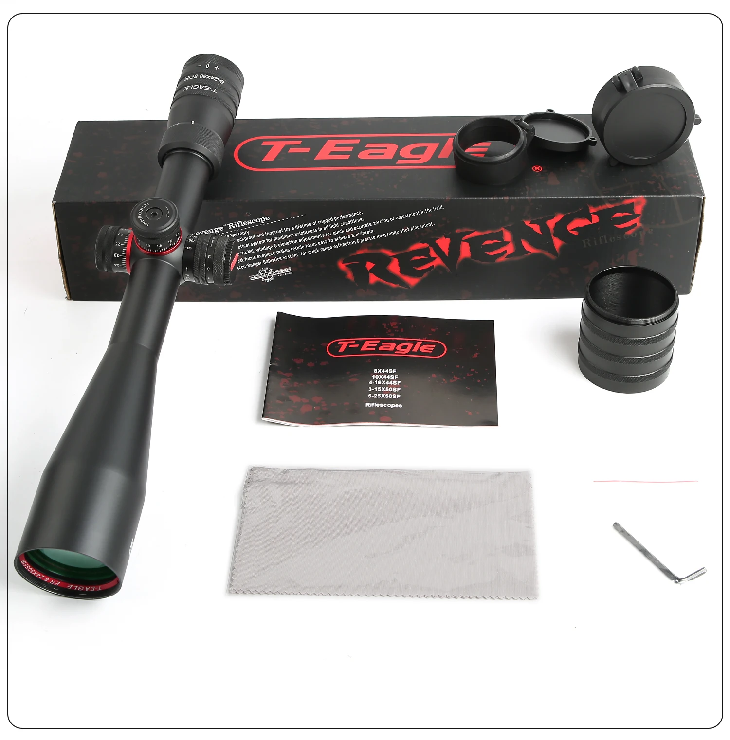 Riflescopes охотничий 6-24x50 Riflescope SFIR с пузырьковым уровнем воздушная винтовка оптика красная точка с подсветкой Оптика Riflescope для PCP