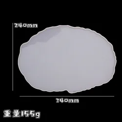 DIY Crystal Silicone Mold - Three-Layer Decorative Fruit and Tea Plate (Irregular Oval)