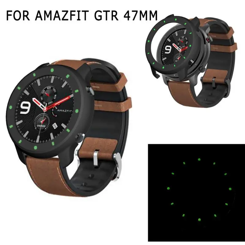 Silicone Watch Case For Amazfit GTR 47mm Two-color PC Protective Case Sports Watch Luminous Protective Case