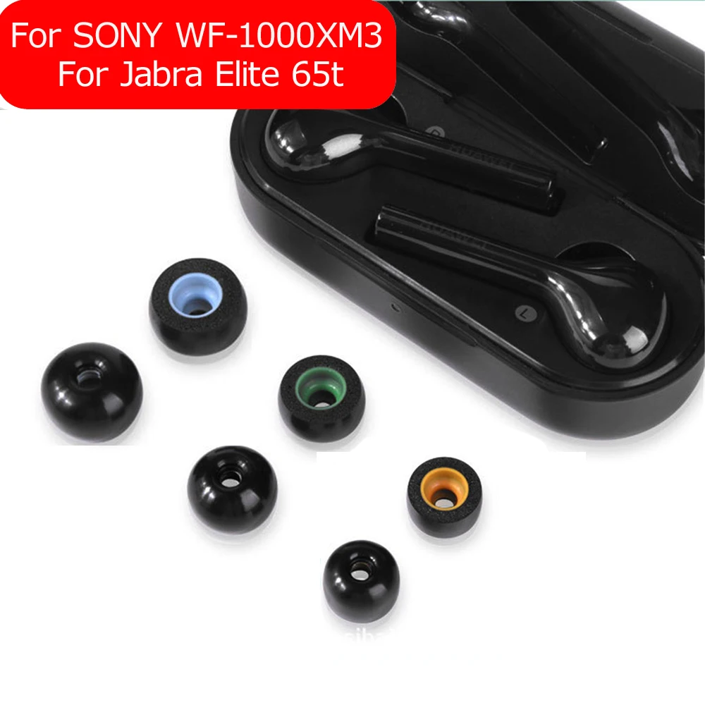 2 шт пены памяти ушные наконечники ЗАМЕНА ДЛЯ Jabra Elite 65t SONY WF-1000XM3 наушники рукав
