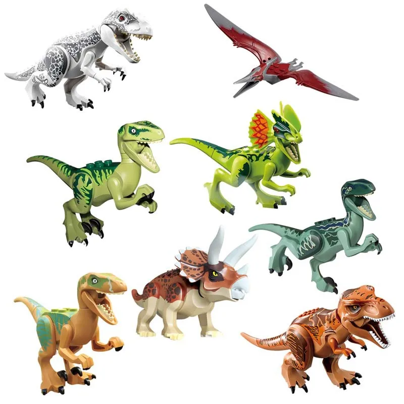Динозавр игрушки для детей imaginext строительные блоки Минифигурки обучающая