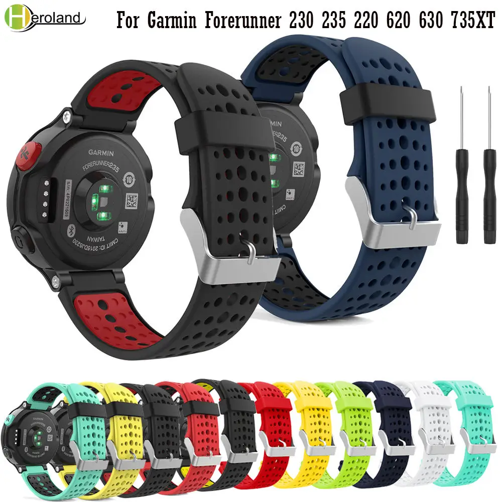 

For Garmin Forerunner 235 235Lite /220/230/620/630 wirstband for Garmin Forerunner 735XT Smart band bracelet Silicone WatchStrap