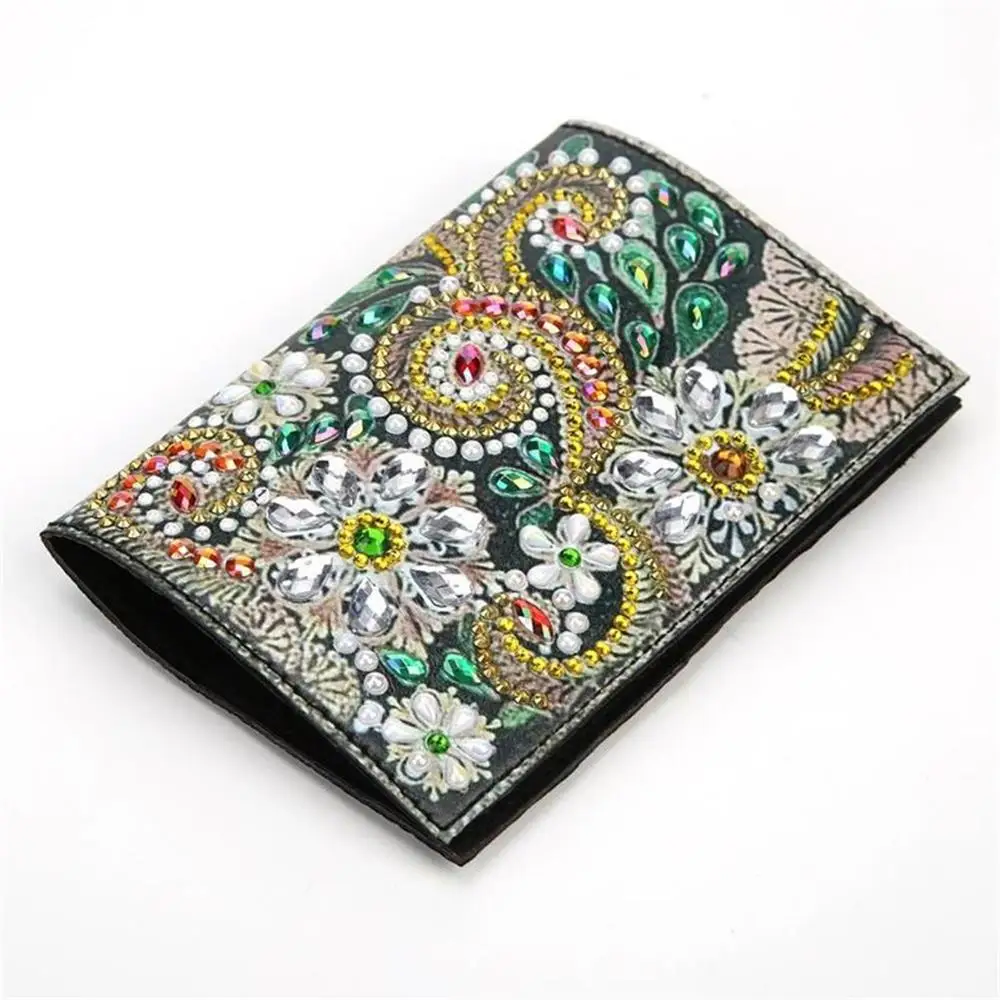 DIY Diamond Painting Passport Book Case Cover Classic European Style Diamond Embroidery Wallet Credential Book Case Handicrafts 