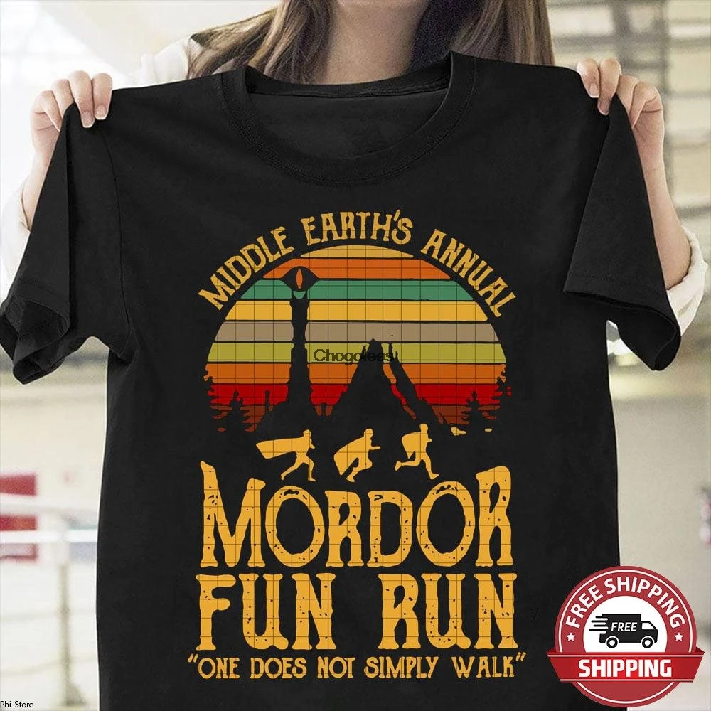 Средние земли ежегодный Mordor Fun Run One не просто прогуливающаяся рубашка подарки