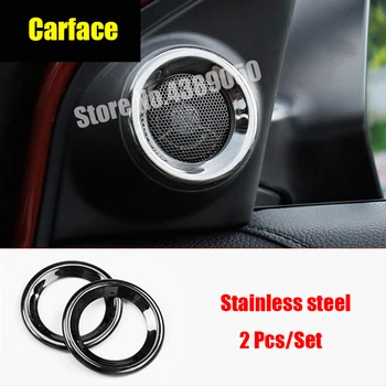 

For Honda CR-V 2017 2018 2019 2020 Front column sound stainless steel black wire Covers Trim sticker Car Styling Accessories