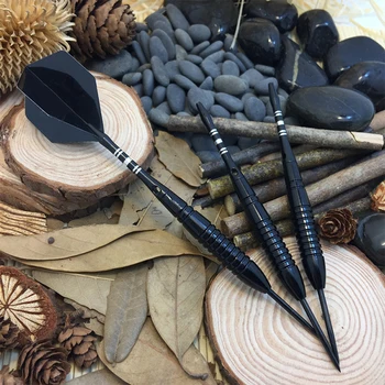 

3pcs/Set 105g Steel Tips Darts Black Aluminum Shafts Point Barrel Throwing Darts With Storage Box Steel Tip Darts Accessories