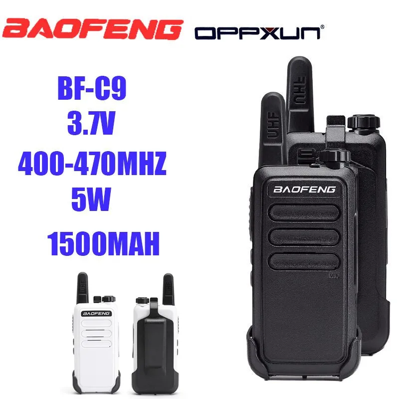 Walkie-Talkie Radio VOX Handheld Rechargeable Mini Baofeng bf-C9 Hot 2pcs 2-Way Usb-Charging