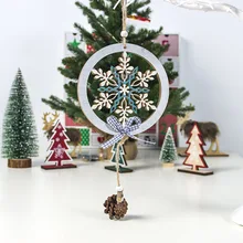 3 шт./лот Новогоднее натуральное рождественское Лось Деревянная Рождественская елка украшение Noel Рождественское украшение для дома деревянная подвеска подарок