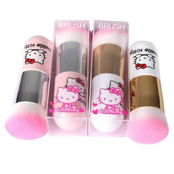 

Hello pink Chubby Makeup Brushes Blush Make up Tool Long portable Foundation Brush pincel maquiagem make up retail packing face