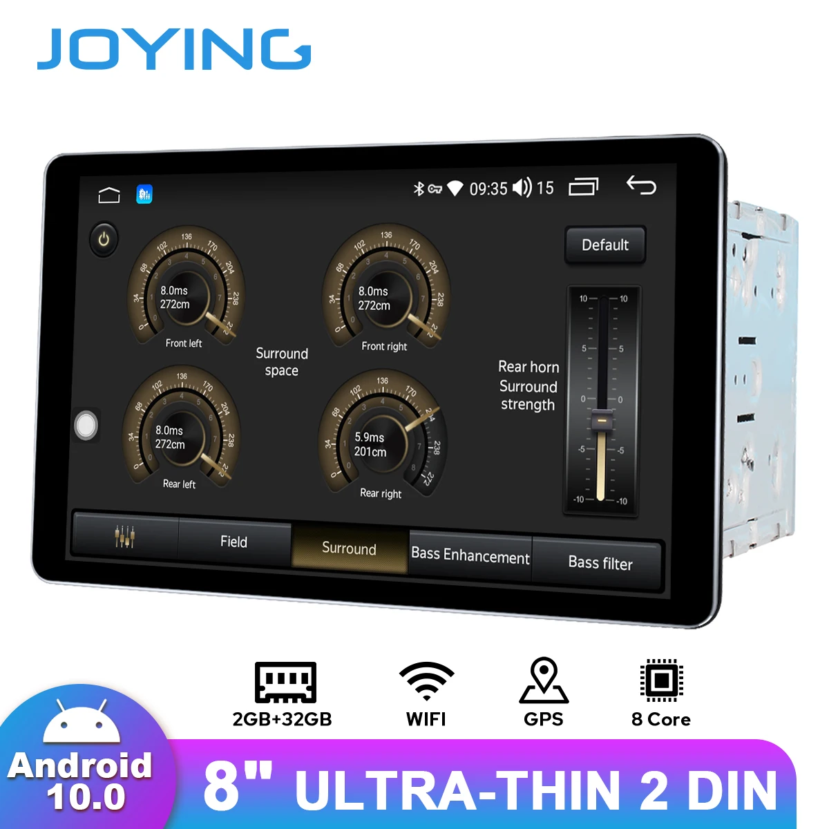 

JOYING 8"Autoradio 2 Din Universal Head Unit Android Car Radio Stereo 1280*800 After Market Tape Recoder Multimedia Player