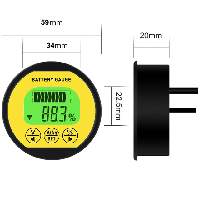 0-80V 50A 100A 350A Batterie Kapazität Anzeige Amperemeter