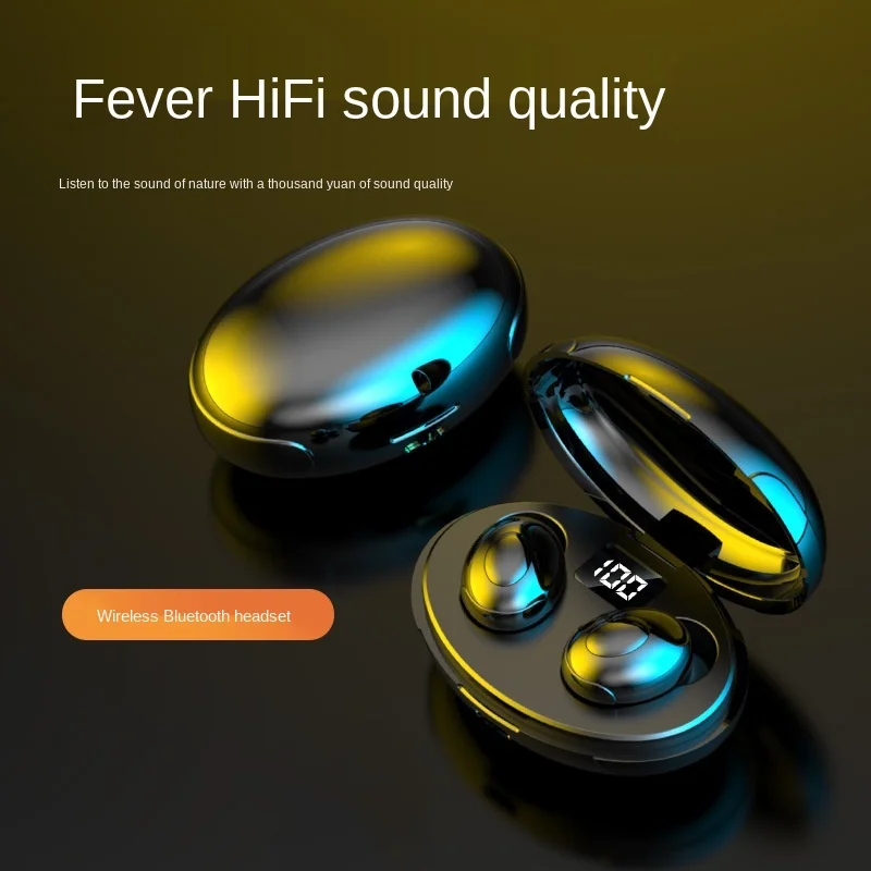 

New T5 TWS Bluetooth headset 5.0 Sports mini earphones LED digital display Portable charging box Waterproof and noise reduction