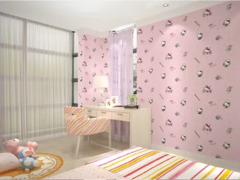 

Home Decoration Lovely Sticker for Chrildren Room with Light Pink with slight pink Cat Cartoon Sticker