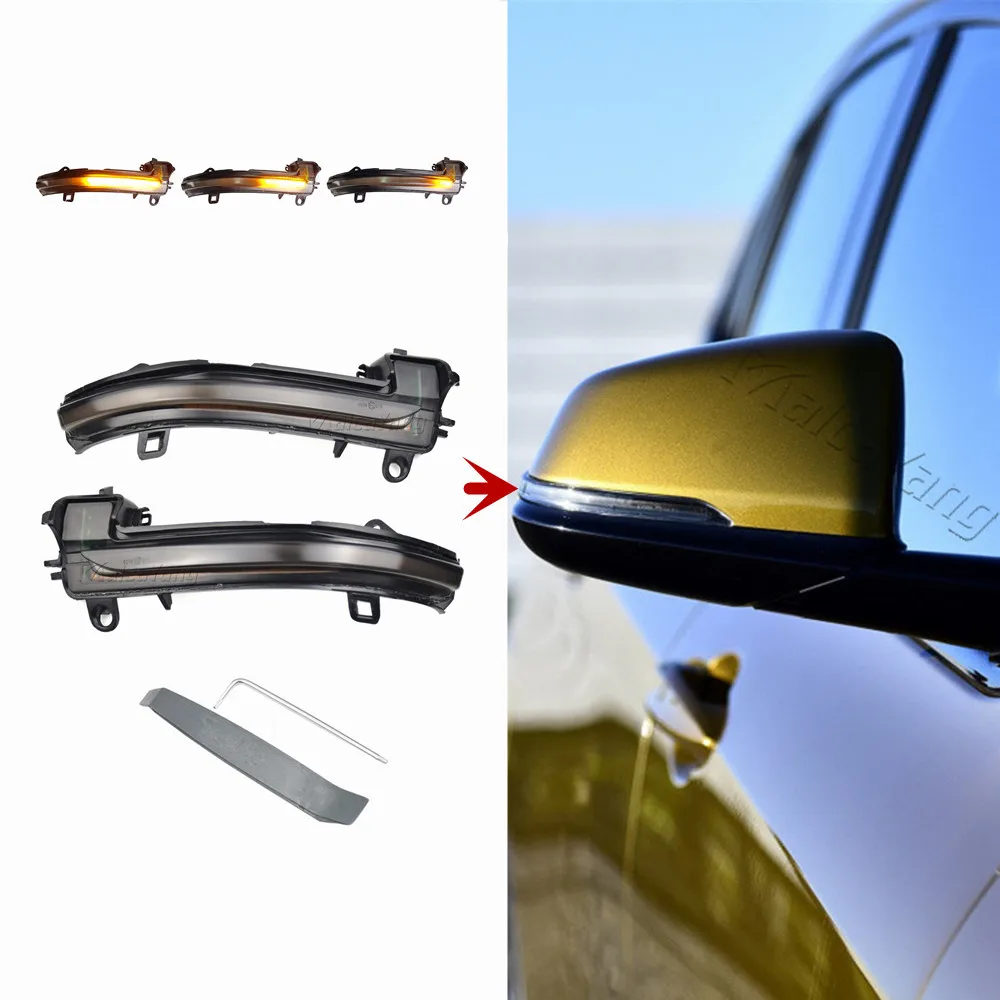

LED Light Dynamic Turn Signal Side Mirror Blinker Sequential Indicator For BMW X1 F48 F45 F46 2016-2018 BMW X2 F39 2017-2019
