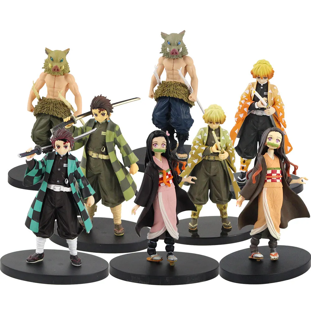 

16cm Anime Figure Demon Slayer Kimetsu No Yaiba Kamado Tanjirou Kamado Nezuko Agatsuma Zenitsu Hashibira Inosuke Action Figure