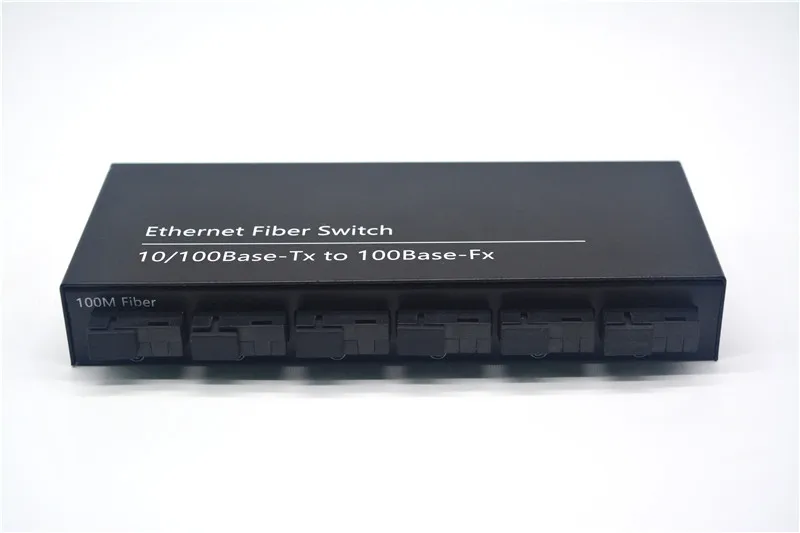 Ethernet волоконный коммутатор 10/100Base-Tx к 100Base-Fx 2 сетевого порта и 6 волоконных портов коммутатор медиаконвертер 1310nm AC