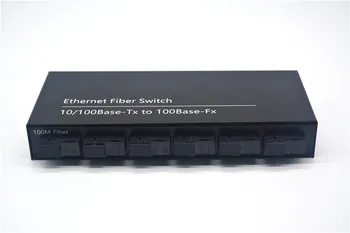 

Ethernet Fiber Switch 10/100Base-Tx to 100Base-Fx 2 Network Ports & 6 Fiber Ports Switch Media Converter 1310nm AC