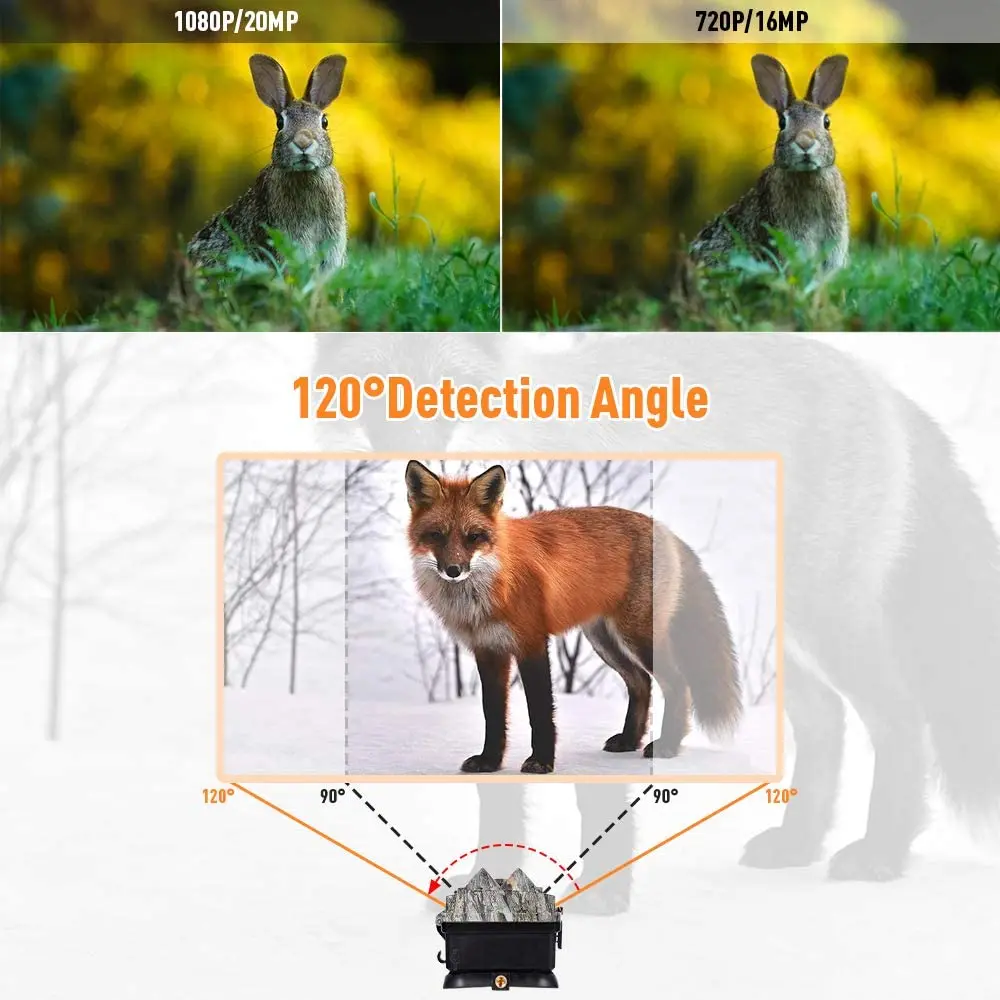 SUNTEKCAM 4G 4K HD1080P Night Vision Trap Game 120 Degree Hunting Trail Cam FTP SMTP MMS Wireless Cellular Wildlife Camera Cam