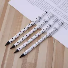 Простой горошек черный белый механический автоматический пресс пишущий карандаш ручка школьные офисные принадлежности канцелярские принадлежности студенческие подарки L41E