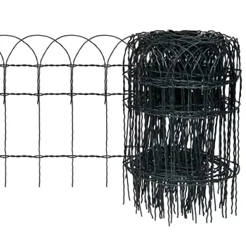 

vidaXL Garden Border Fence Powder-Coated Iron 10x0.4 M Garden Border Fence Suitable For All Types Of Outdoor Use
