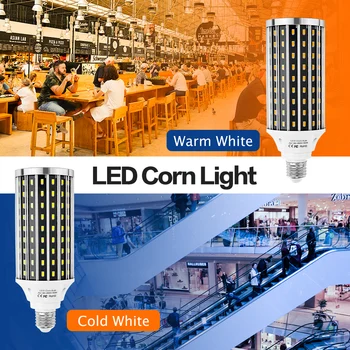 

E27 Corn Light 220V High Power Lamp Led Bombillas E39 50W High Bay Downlight Bulb Led 85-265V 5730 SMD Workshop Basement Lampada