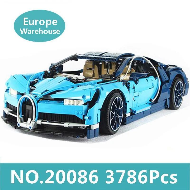 

Lepinblocks King Bricks 20086 Super Racing Car Model Building Blocks Set 42083 Bugatti Chiron Technic Car Toys For Children Gift