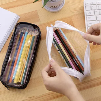 

Minimalist style zipper pencil case Large capacity organizer for stationery School supplies Pencil cases for girls
