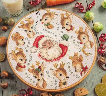 

GG Mouse avatar Counted Cross Stitch Kit Cross stitch RS cotton with cross stitch Elk and Santa Claus