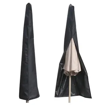 

1Pc Outdoor Parasol Cover Garden Dustproof Backyard Terrace Waterproof Umbrella Cover Black