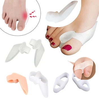 

2 Pair Gel Foot Care Tool Bunion Corrector Bone Big Toe Protector Hallux Valgus Straightener Toe Separators Pedicure Tools