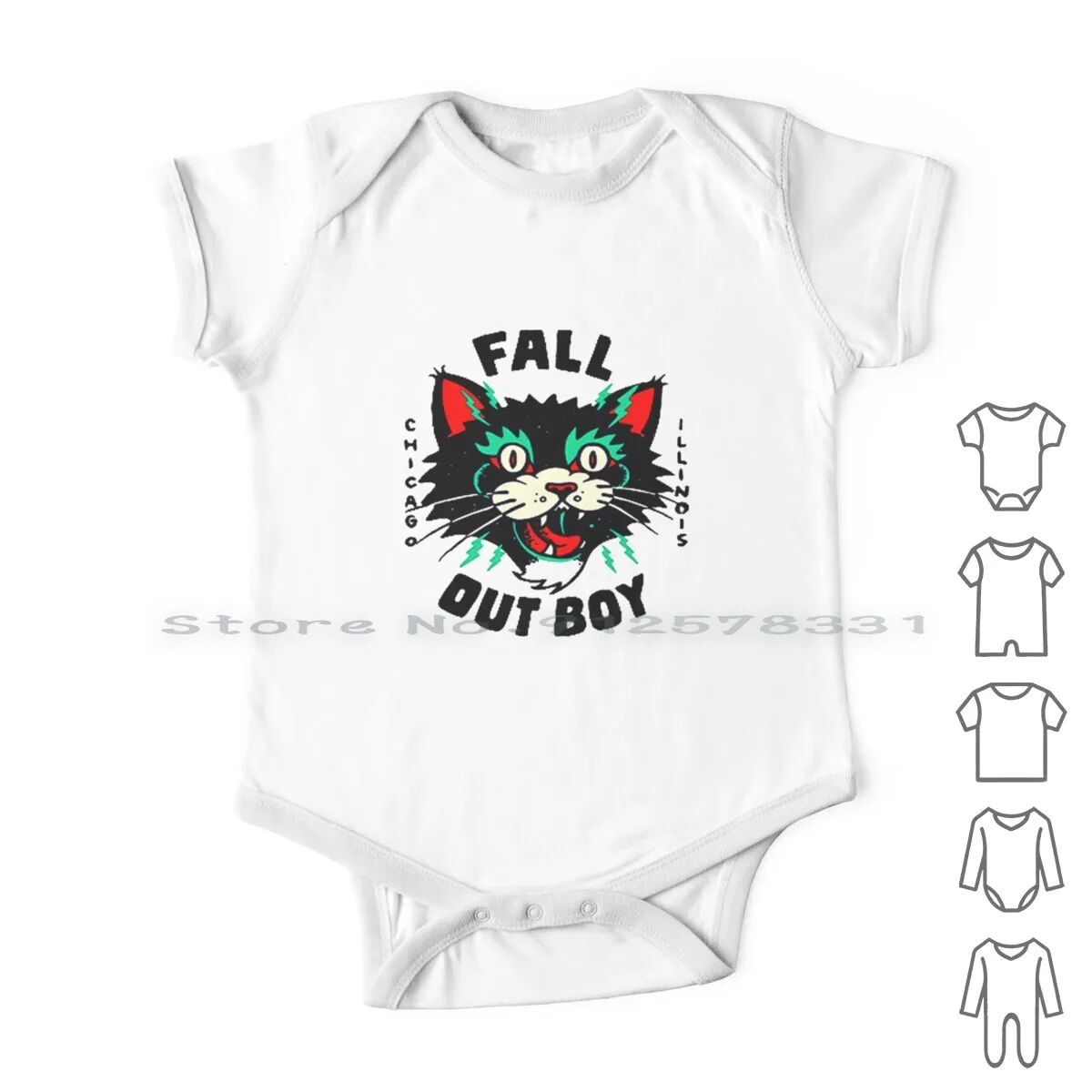 

Chicago Out Boys Newborn Baby Clothes Rompers Cotton Jumpsuits Bands Musician Tattoo Familliar Dance Lyrics Meme Instrument