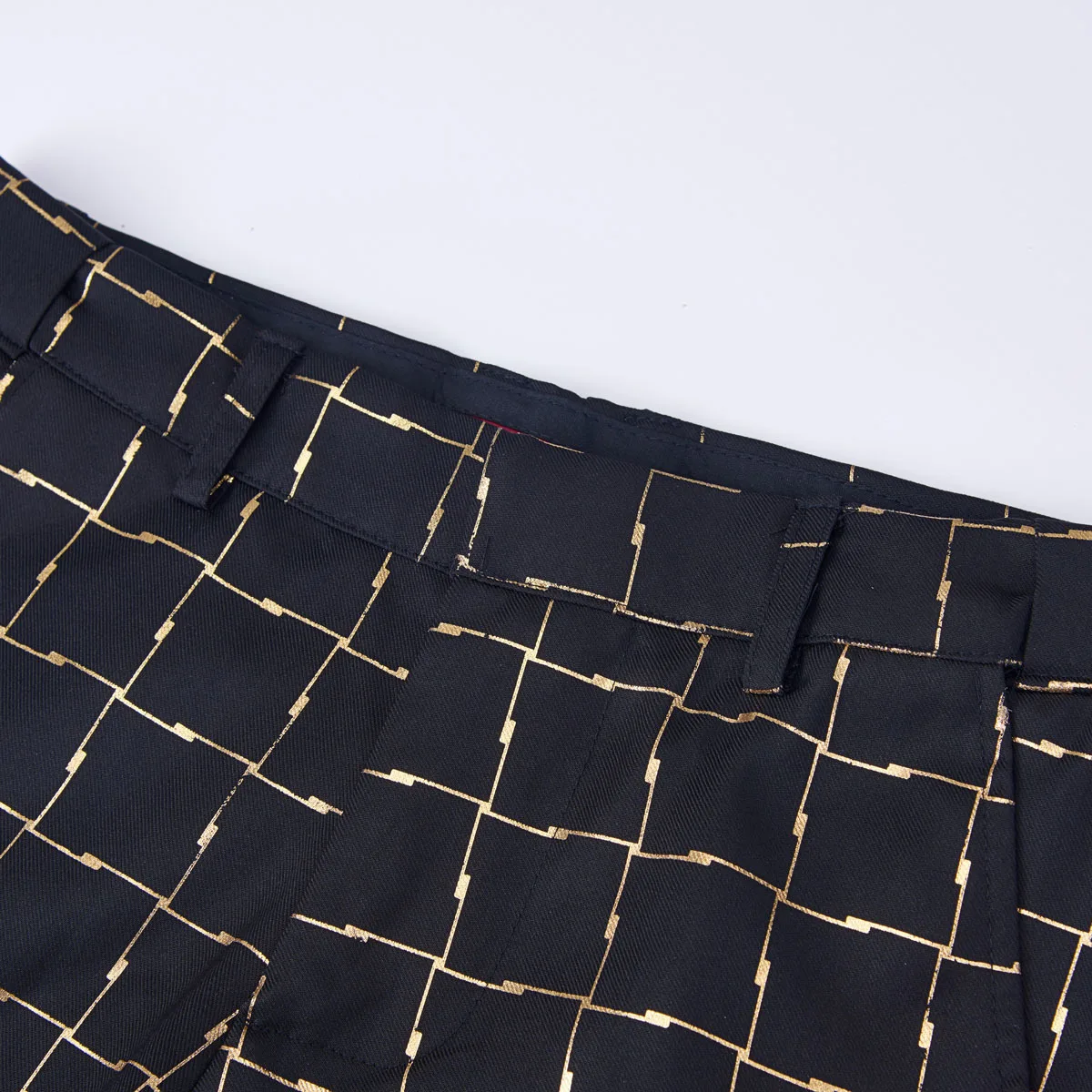 Aismz бренд мужской плюс размер 5XL золотой цветочный узор Slim Fit Мужские костюмы с брюками свадебный смокинг жениха певица костюм