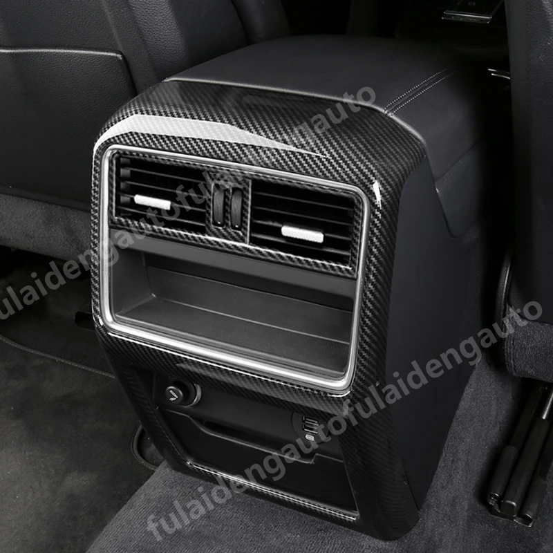 Для Porsche Cayenne углеродное волокно ABS внутренний задний подлокотник коробка воздушная декоративная рамка выпускного отверстия анти-удар крышка отделка
