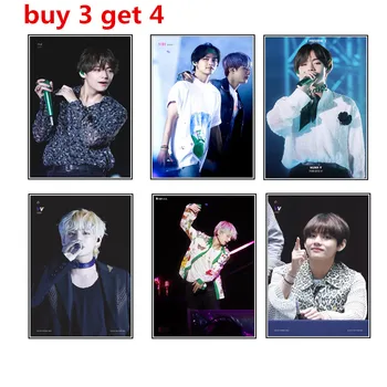 

kpop Bangtan boys poster,jungkook,rm,v,jimin,jin,suga,j-hope,2020new decoration painting hd photo wall sticker home decor -5
