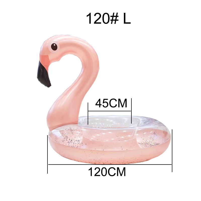 YUYU надувной фламинго бассейн поплавок надувной Единорог плаванье кольцо Gaint плаванье ming поплавок круг бассейн блесток плаванье ming кольцо бассейн игрушка - Цвет: shiny flamingo 120