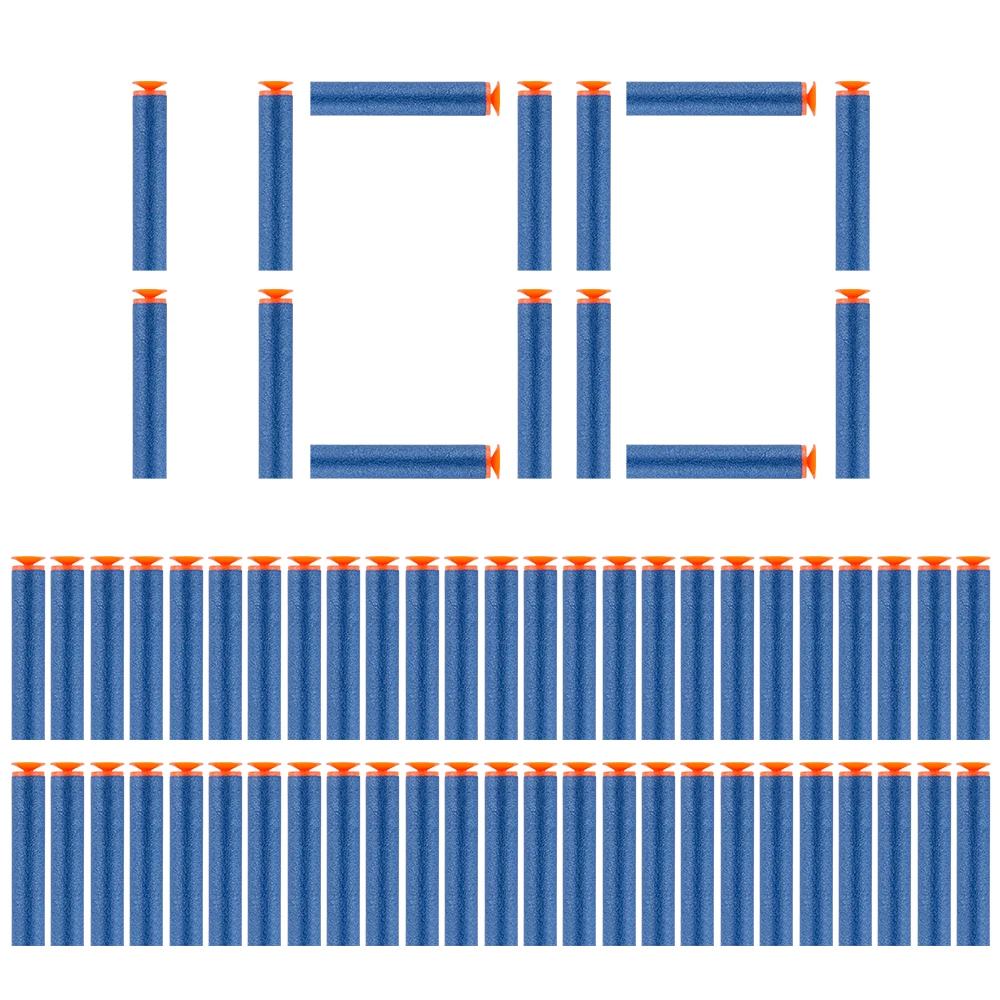 

100PCS Darts For Nerf Universal Suction Soft Head 7.2cm Refill Darts Toy Gun Bullets for Nerf Series Blasters Xmas Kid Gift