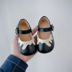 Chaussures de printemps à semelle souple pour bébés, chaussures de princesse pour enfants en bas âge, de fête, de première marche, de marque Mary Jane, à fleurs douces, 2022 